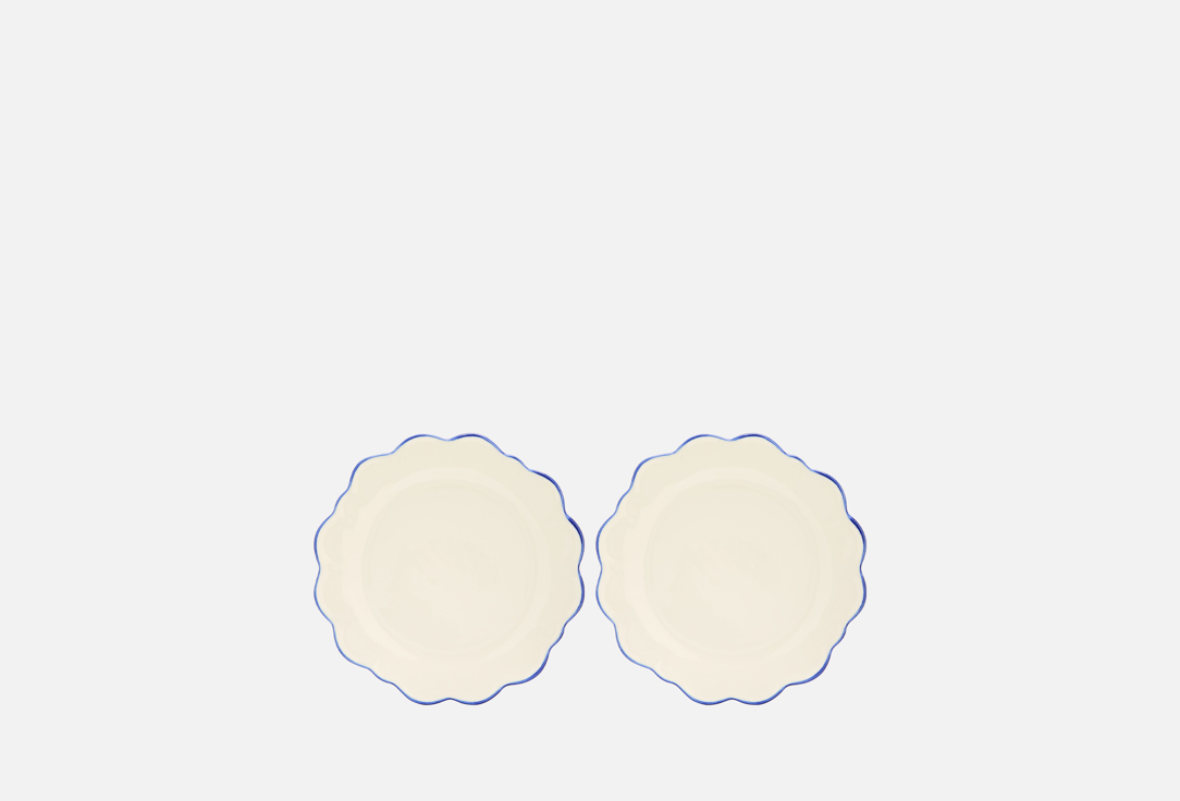 Изображение товара Набор тарелок плоских ROOMI с синей каймой, 22,3 см