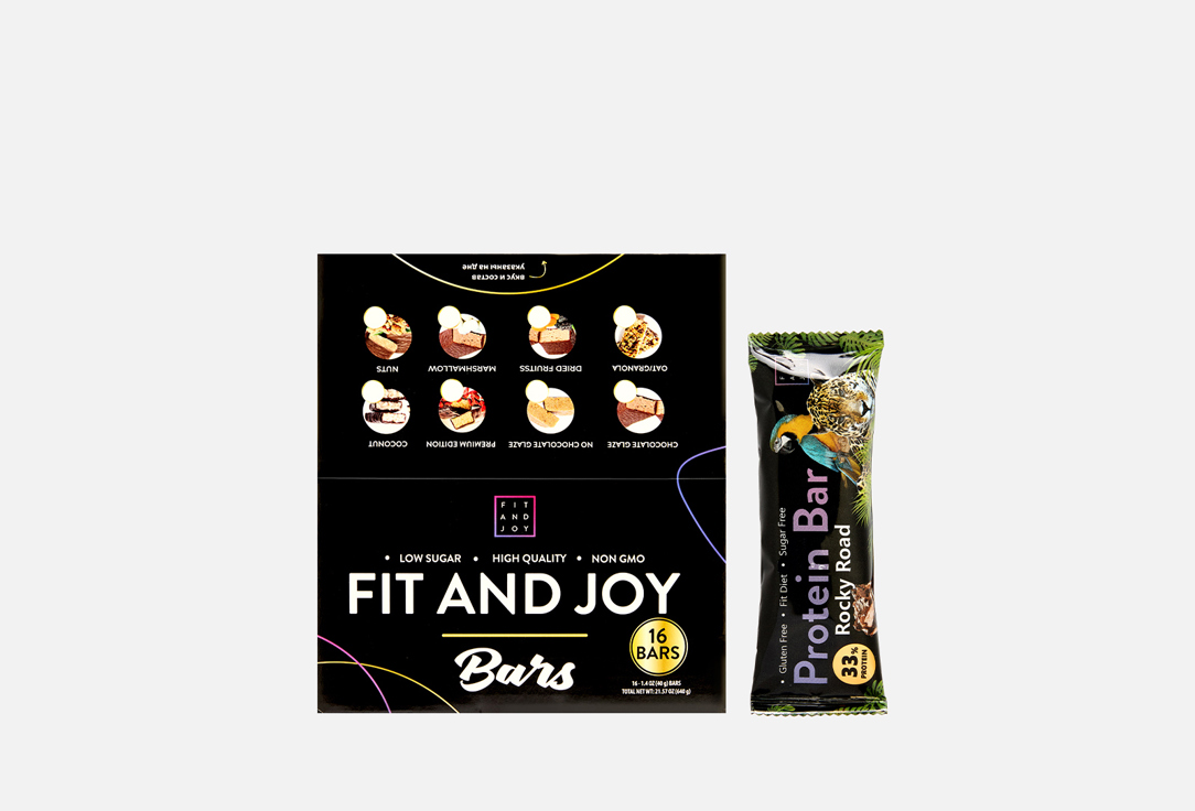 Изображение товара набор протеиновых батончиков Fit And Joy роки роуд