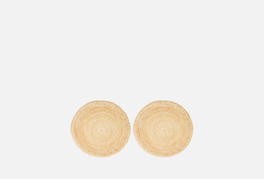 Изображение товара Набор круглых сервировочных пластыр с кукурузной шелухой Mandarin Decor Solis beige