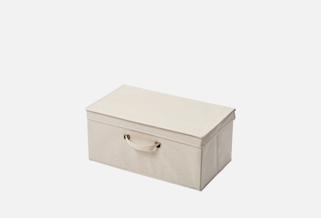 Изображение товара Коробка для хранения Mandarin Decor COTTON, с крышкой, бежевый, 52х30х23