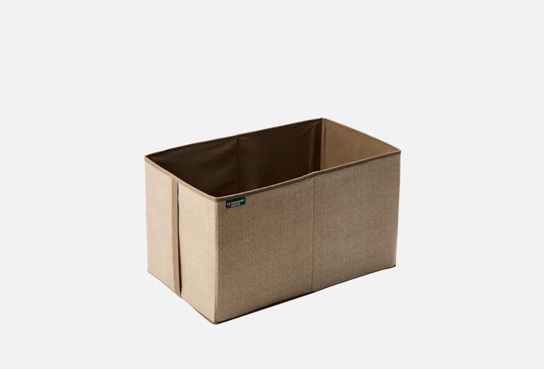 Изображение товара Коробка для хранения Mandarin Decor Melange 55x33x31 см темно-бежевый тканевый органайзер