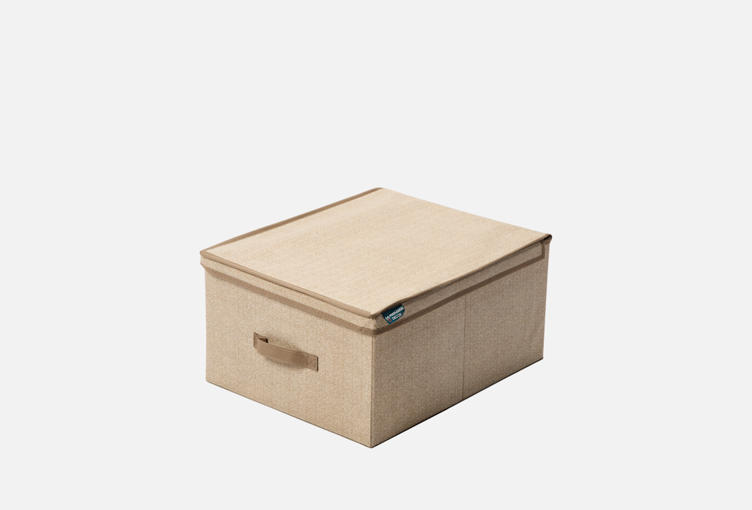 Изображение товара Коробка для хранения Mandarin Decor Melange, с крышкой, бежевая, 50х40х25