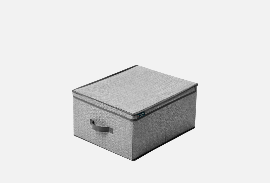 Изображение товара Коробка для хранения Mandarin Decor Melange, с крышкой, серая, 50х40х25