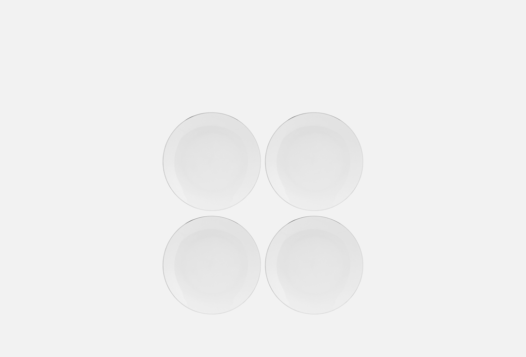 Изображение товара Набор тарелок Mandarin Decor Бланк платинум, 20 см, белый