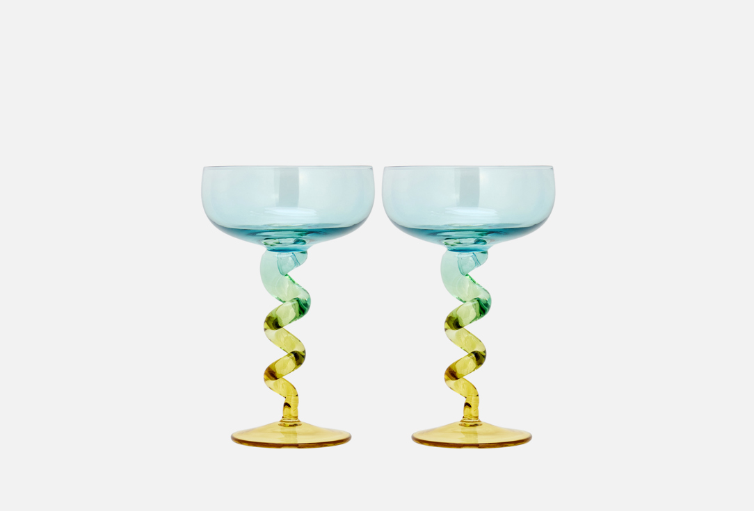 Изображение товара набор бокалов Mandarin Decor Спираль зеленый