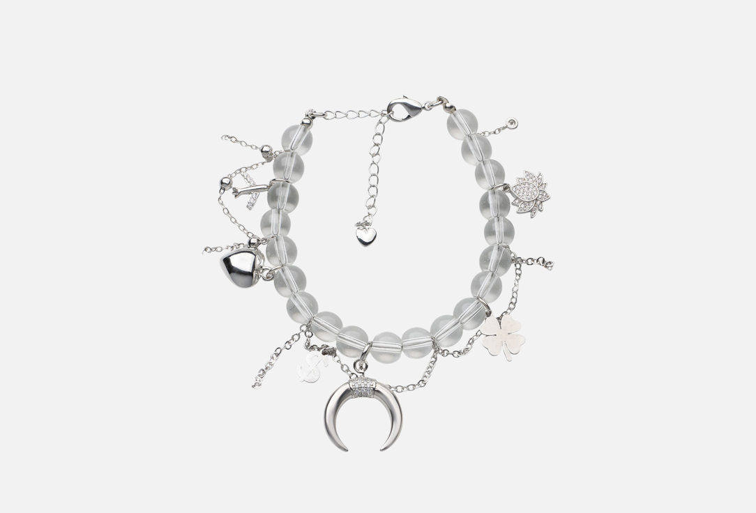 Изображение товара Браслет LENÁLI Absolute из натурального горного хрусталя с родиевым покрытием для женщин