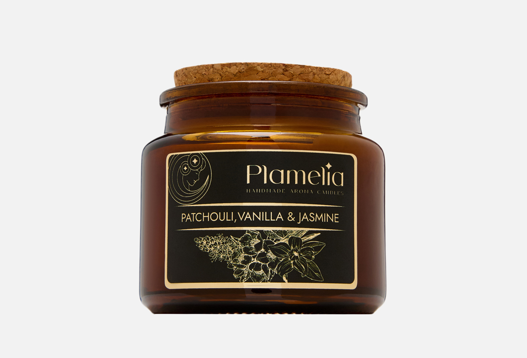 Изображение товара Ароматическая свеча Plamelia Patchouli ваниль жасмин 105 мл натуральный состав