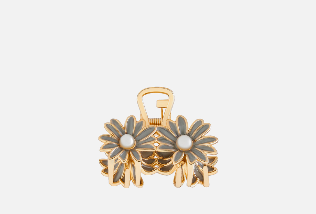 

Набор заколок-крабов для волос RONDA, Мультиколор, Серая эмаль и жемчуг 2 шт