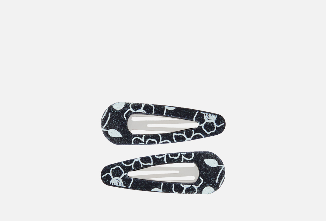 Изображение товара Набор заколок клик-клак для волос Ronda темный джинс