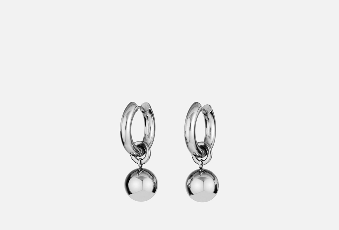 Изображение товара Серьги-кольца Ресурс с подвесной сферой