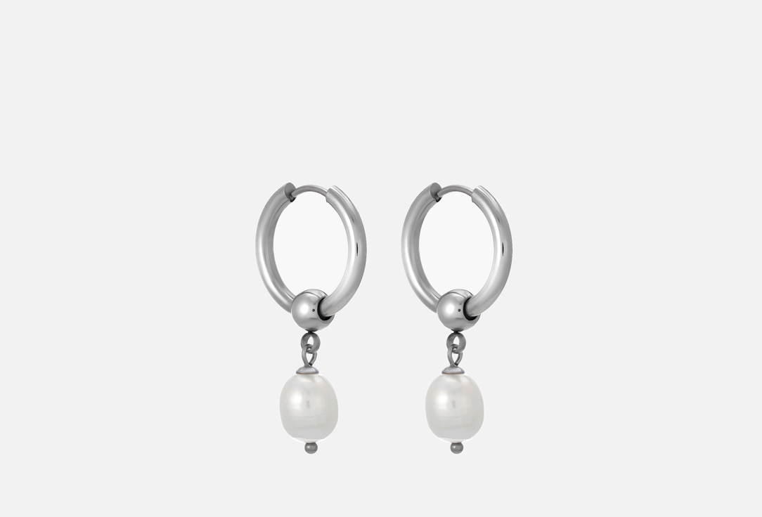 Изображение товара Серьги Ресурс с жемчужинами - стильные серьги-кольца