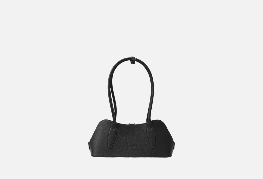 Изображение товара Кожаная сумка-багет Afina 751 черная для женщин натуральная кожа стильная