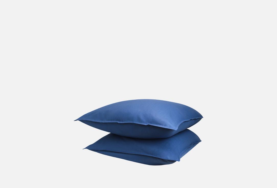 Изображение товара Комплект наволочек ILMA Индиго из перкаля 70х70 см 2 шт премиум качество