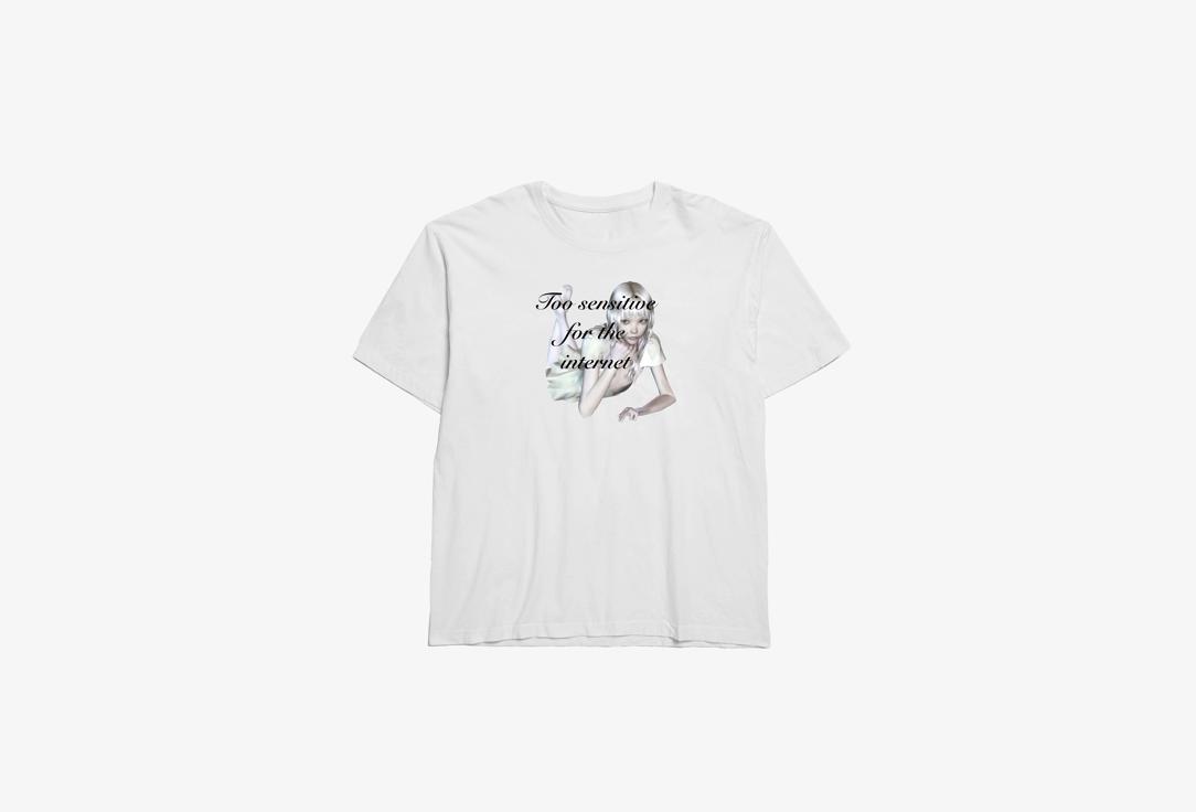 Изображение товара Стильная женская футболка оверсайз Pepl Too sensitive for the internet