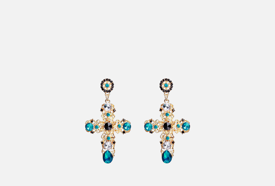 

Серьги ВЕЛИКОЛЕПНА.Я, Изумрудная драма 2 шт