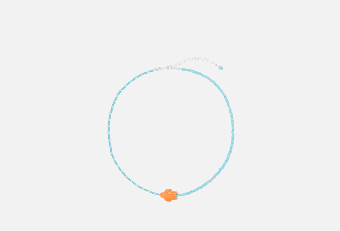 Изображение товара Колье DIANEMUSSON Maldives из голубого бисера с черепашкой подарочная упаковка