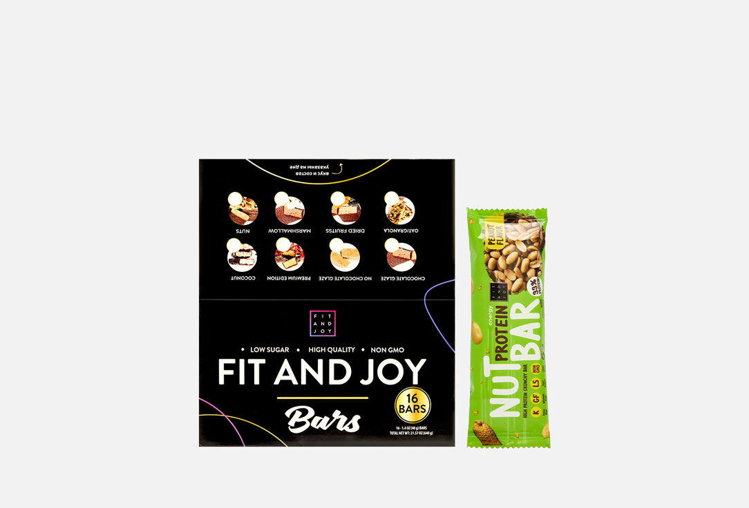 Изображение товара Протеиновый батончик Fit And Joy с арахисом для активного образа жизни