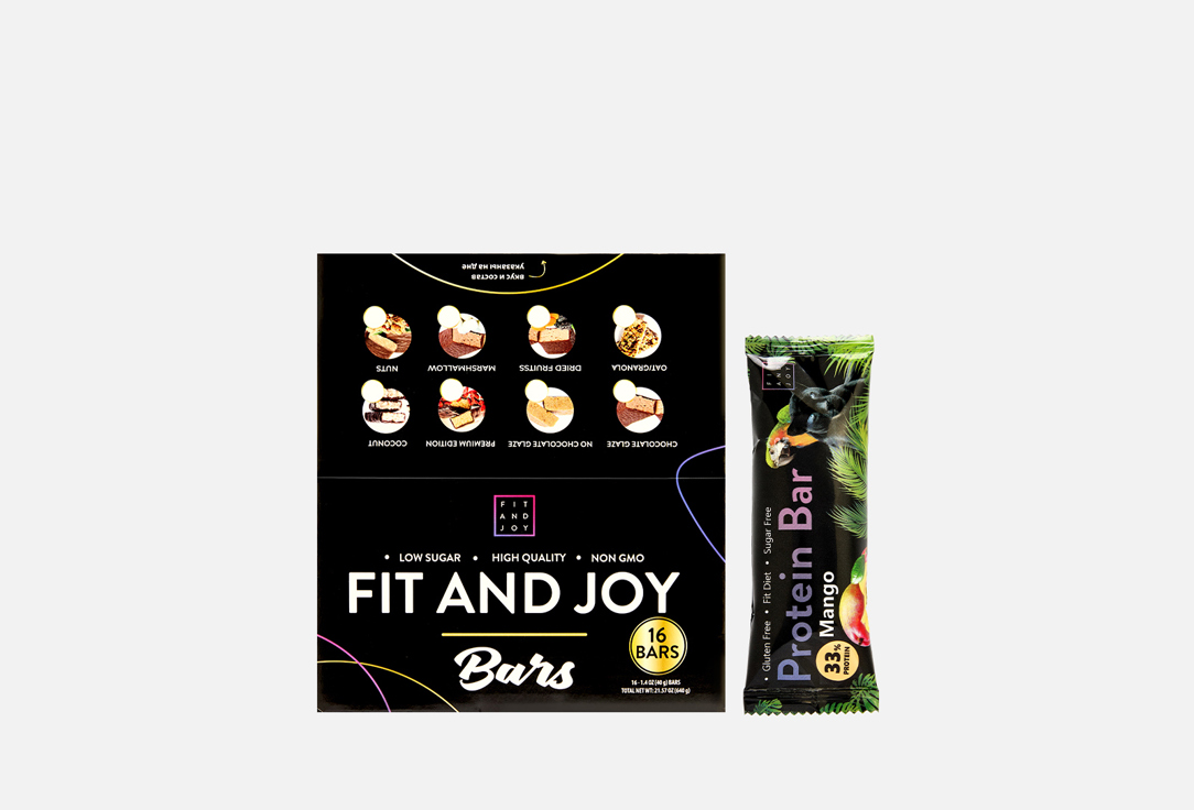 Изображение товара набор протеиновых батончиков Fit And Joy манго