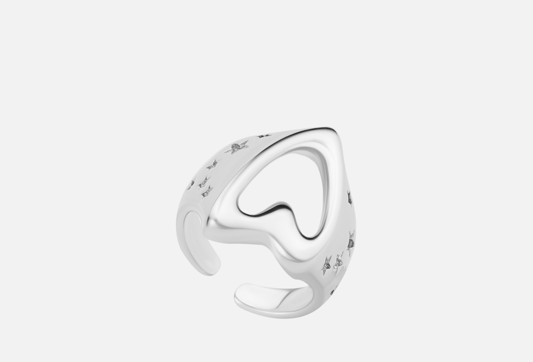 

Кольцо 19.STONE, Стильное сердце ONESIZE мл