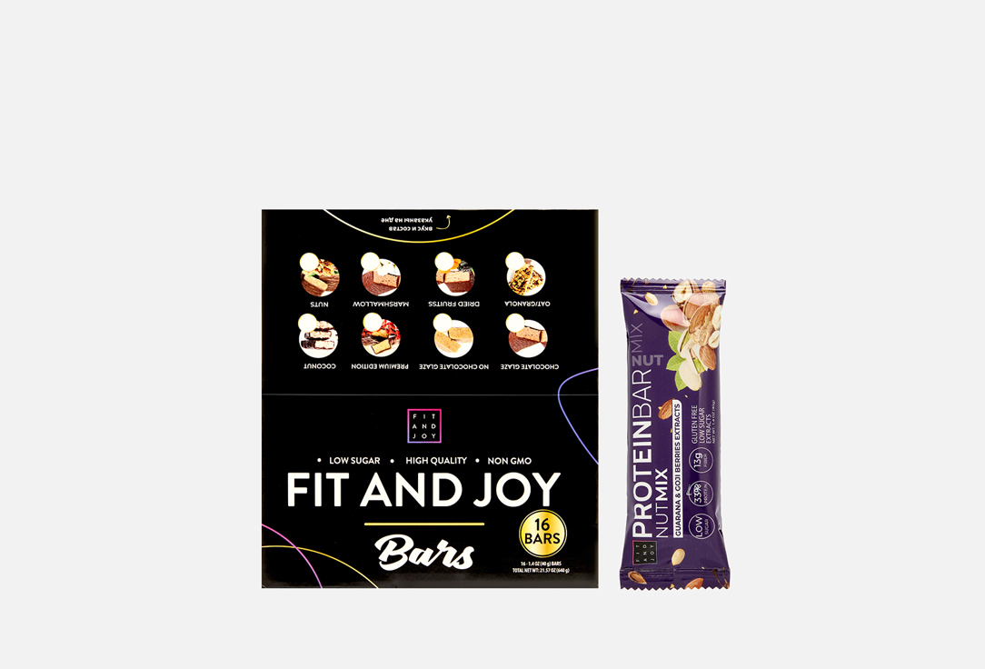 Изображение товара набор протеиновых батончиков Fit And Joy ореховый микс