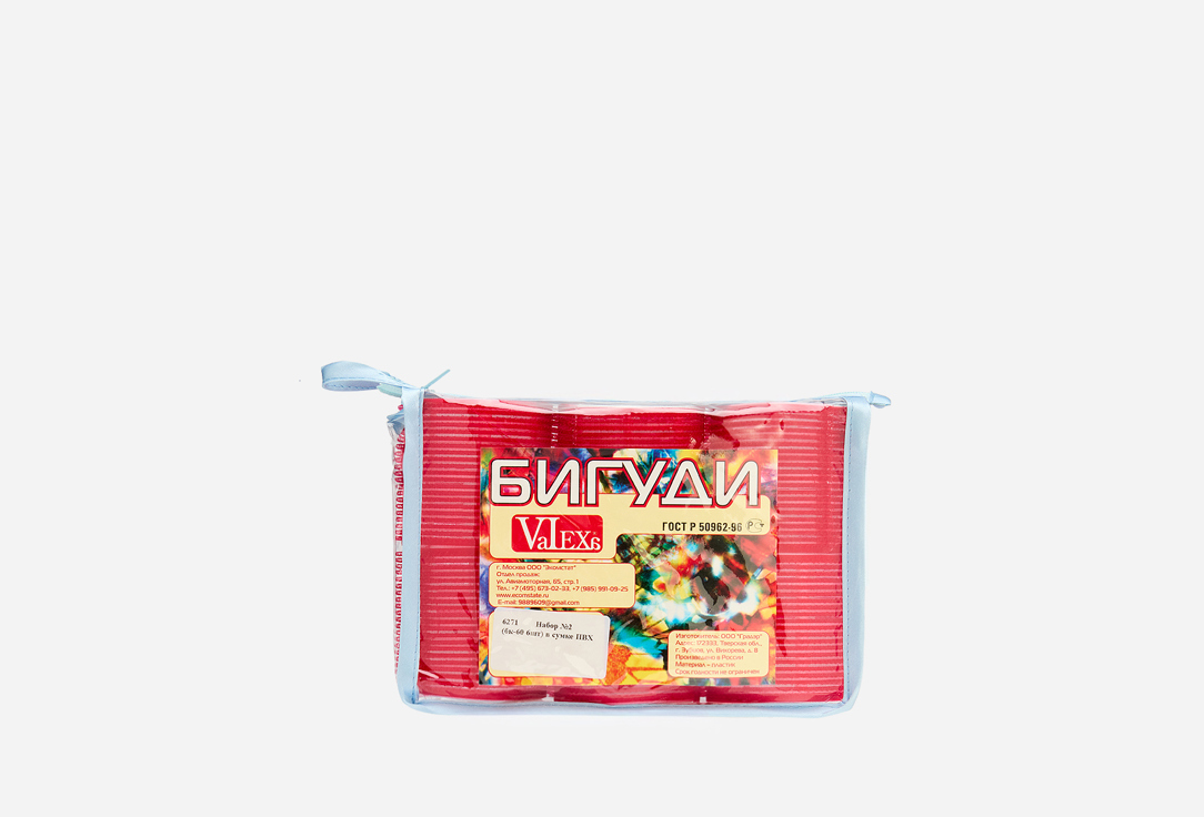 

Бигуди VALEXA, Розовый, С липучками 60 мм 6 шт