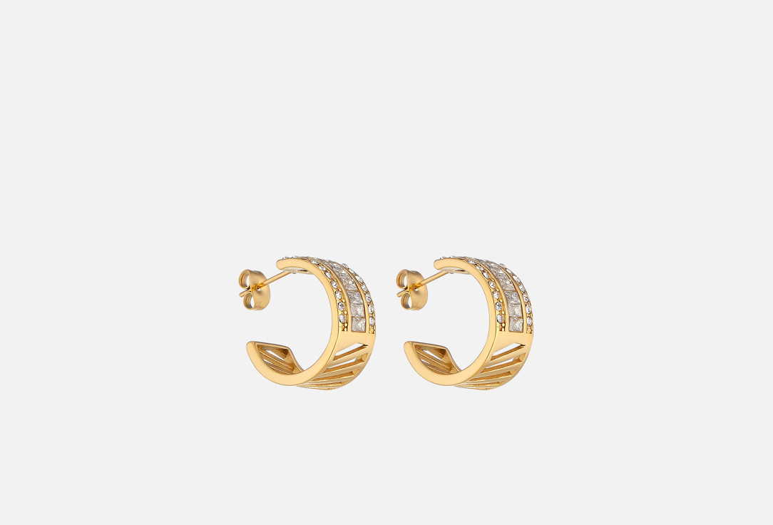 Изображение товара Серьги Nouvelle Mode полукольца с фианитами