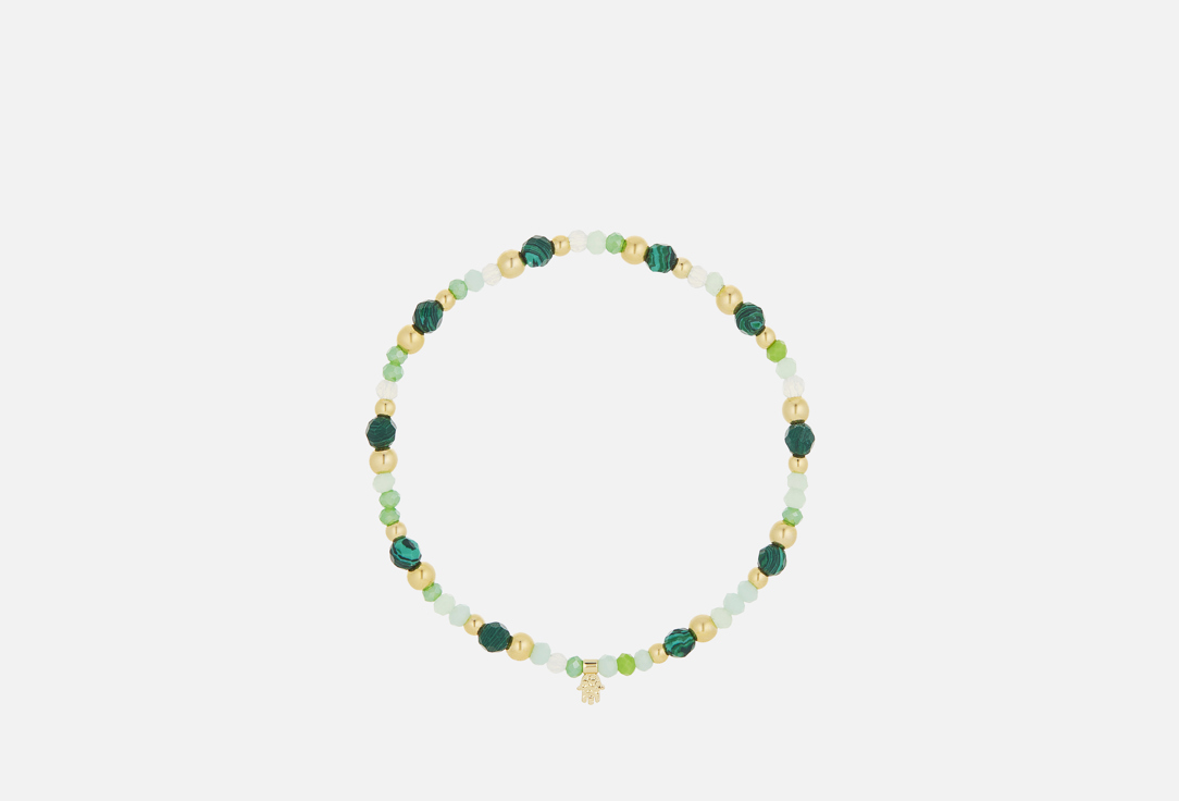 Изображение товара Браслет Nouvelle Mode из бусин с подвеской из малахита и яшмы для женщин