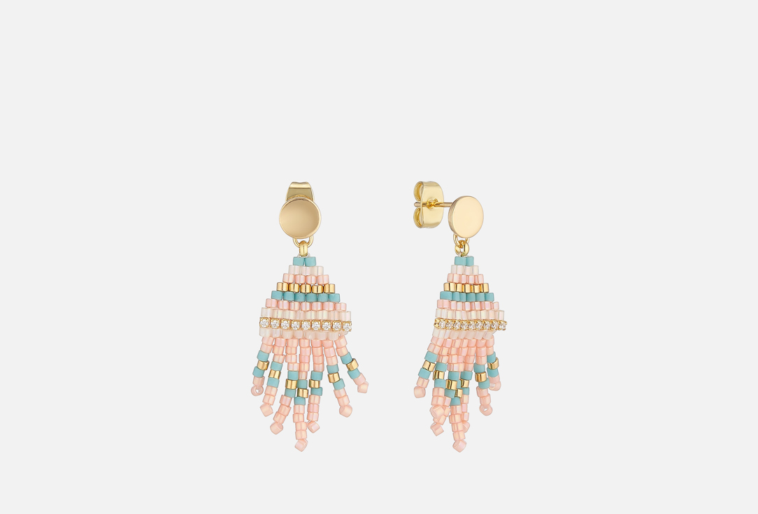 С бисером и фианитом 2 шт