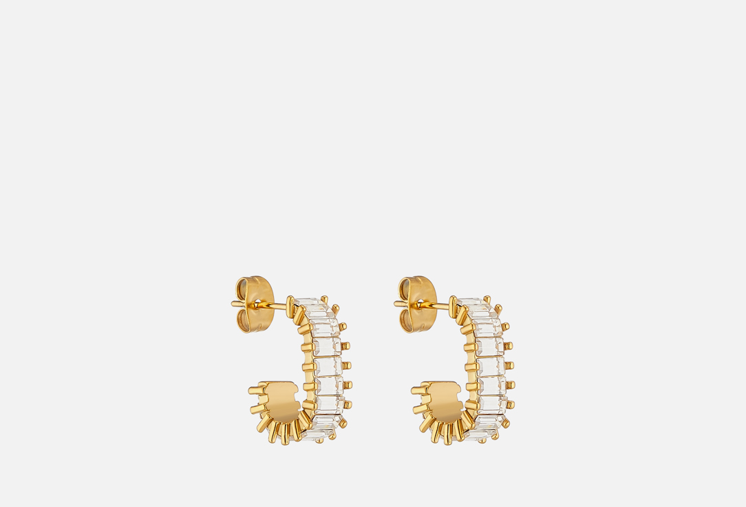 Изображение товара Серьги Nouvelle Mode полукольца с фианитами