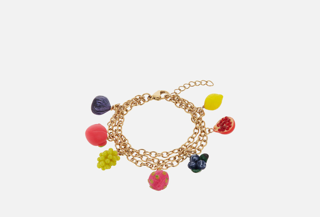 Изображение товара Браслет Nouvelle Mode Фрукты с регулируемой длиной и стеклянными подвесками