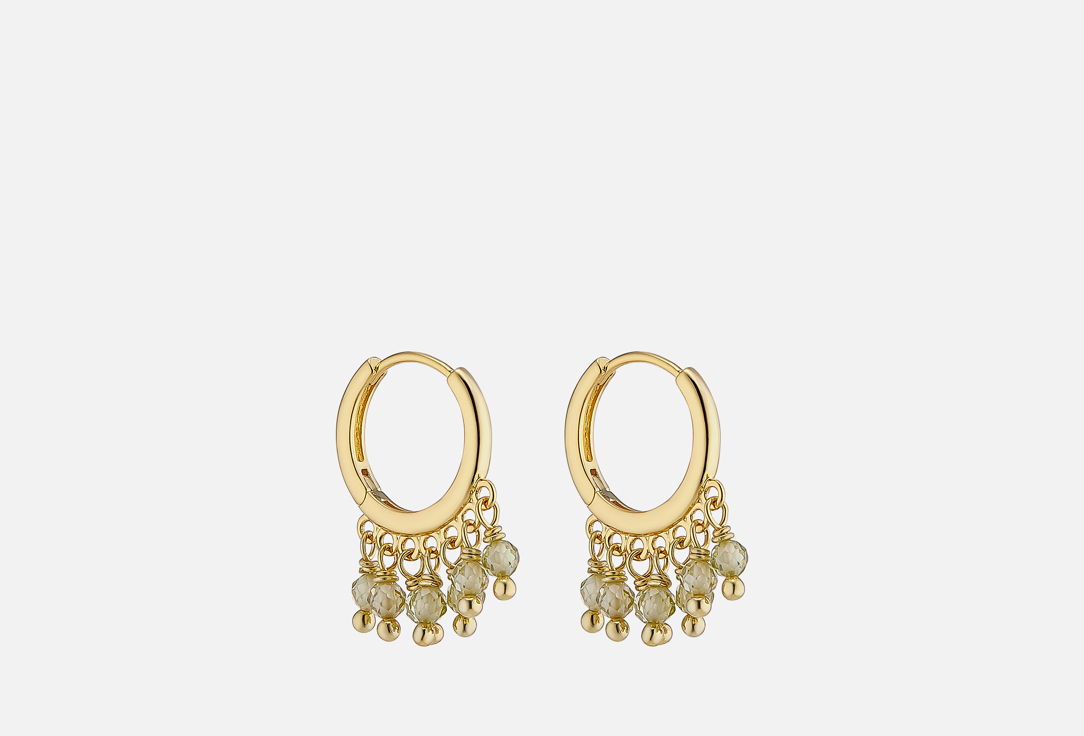 

Серьги NOUVELLE MODE, С оливином 2 шт