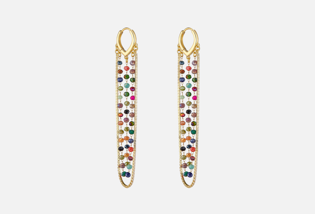 Изображение товара Серьги Nouvelle Mode с бисером и ювелирным стеклом