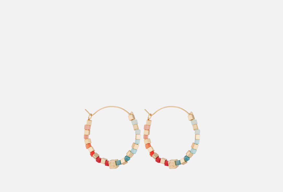 Изображение товара Серьги Nouvelle Mode кольца конго с ювелирным стеклом