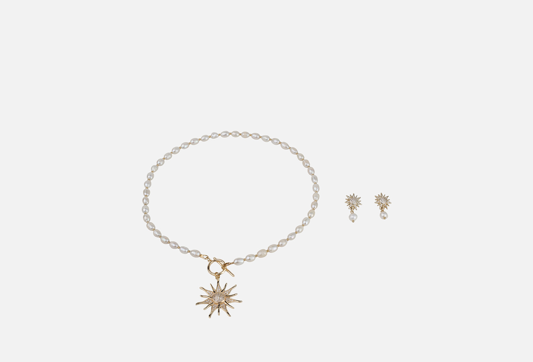 

Набор украшений 19.STONE, Из жемчуга с солнцем 3 шт