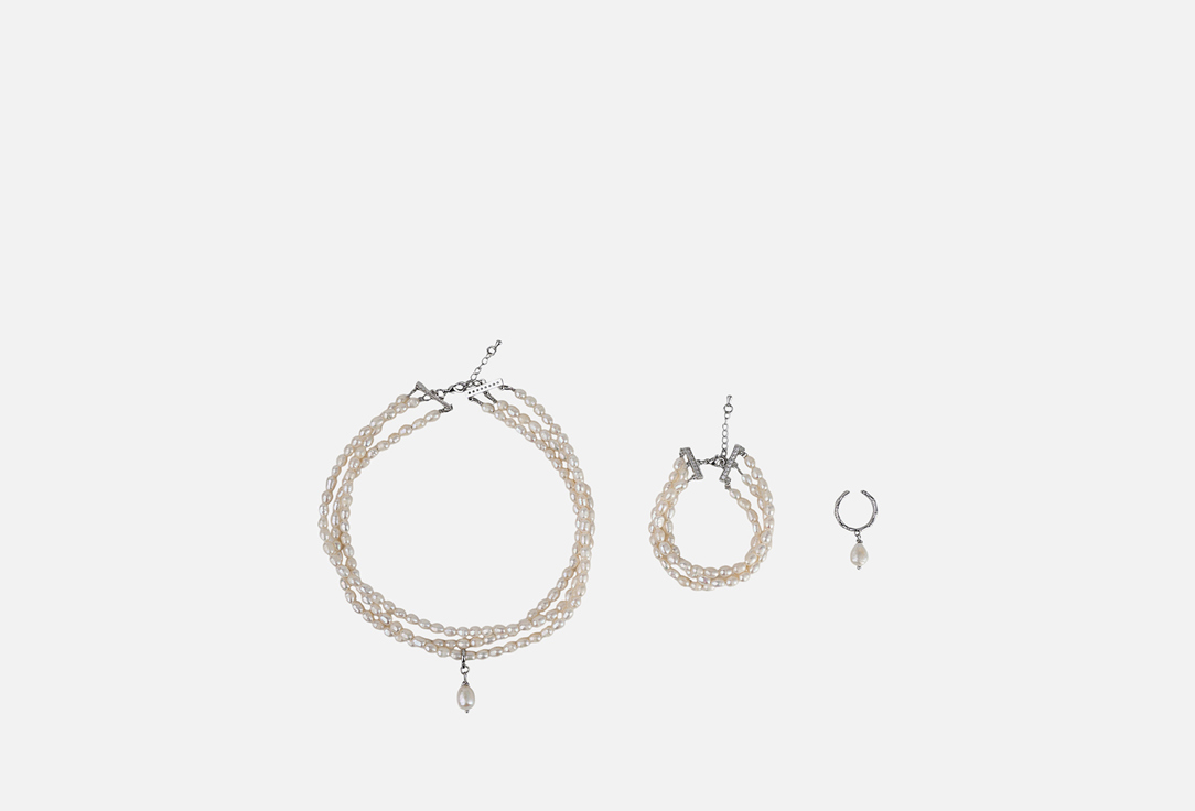 

Набор украшений: колье и серьги 19.STONE, Многорядный 3 шт