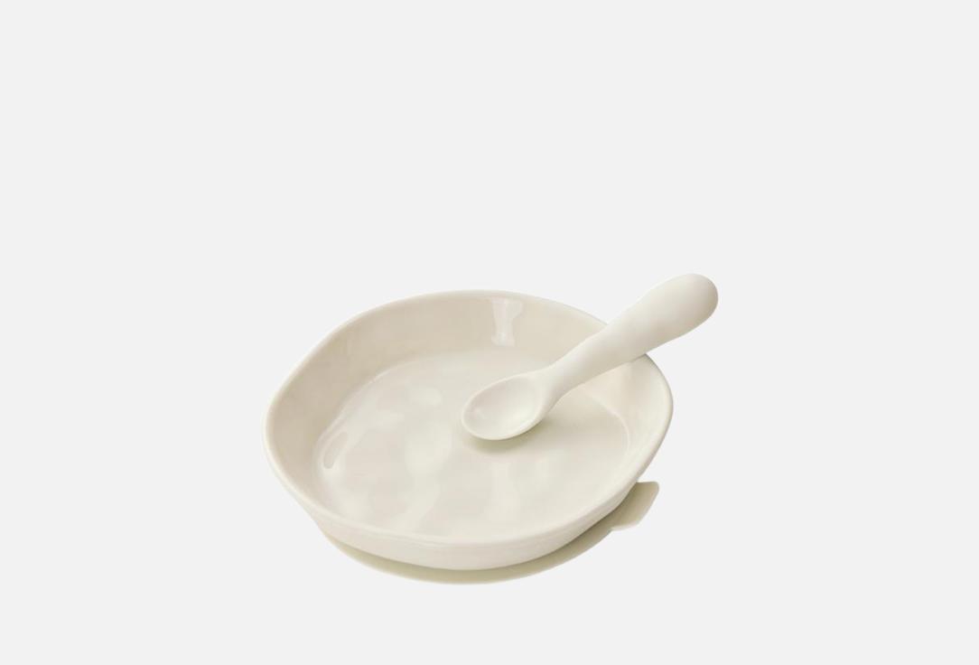 Изображение товара Набор детской посуды Happy Baby крем