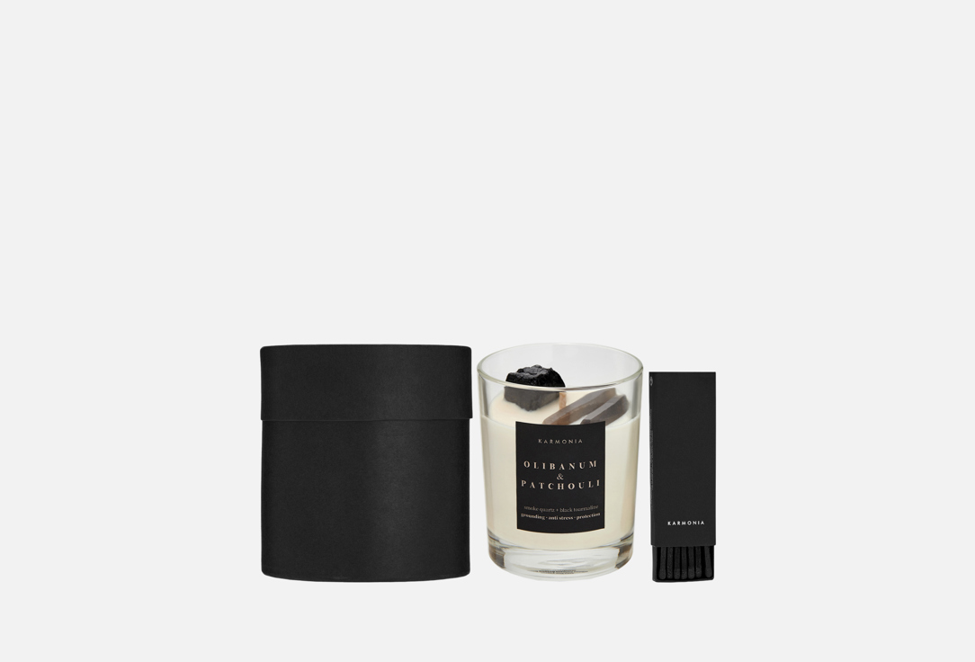 

Набор: свеча ароматическая и спички KARMONIA, Olibanum & Patchouli 190 мл
