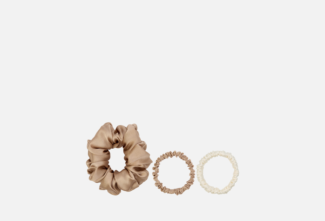 Изображение товара Набор шелковых резинок для волос k∙k ваниль, молочный