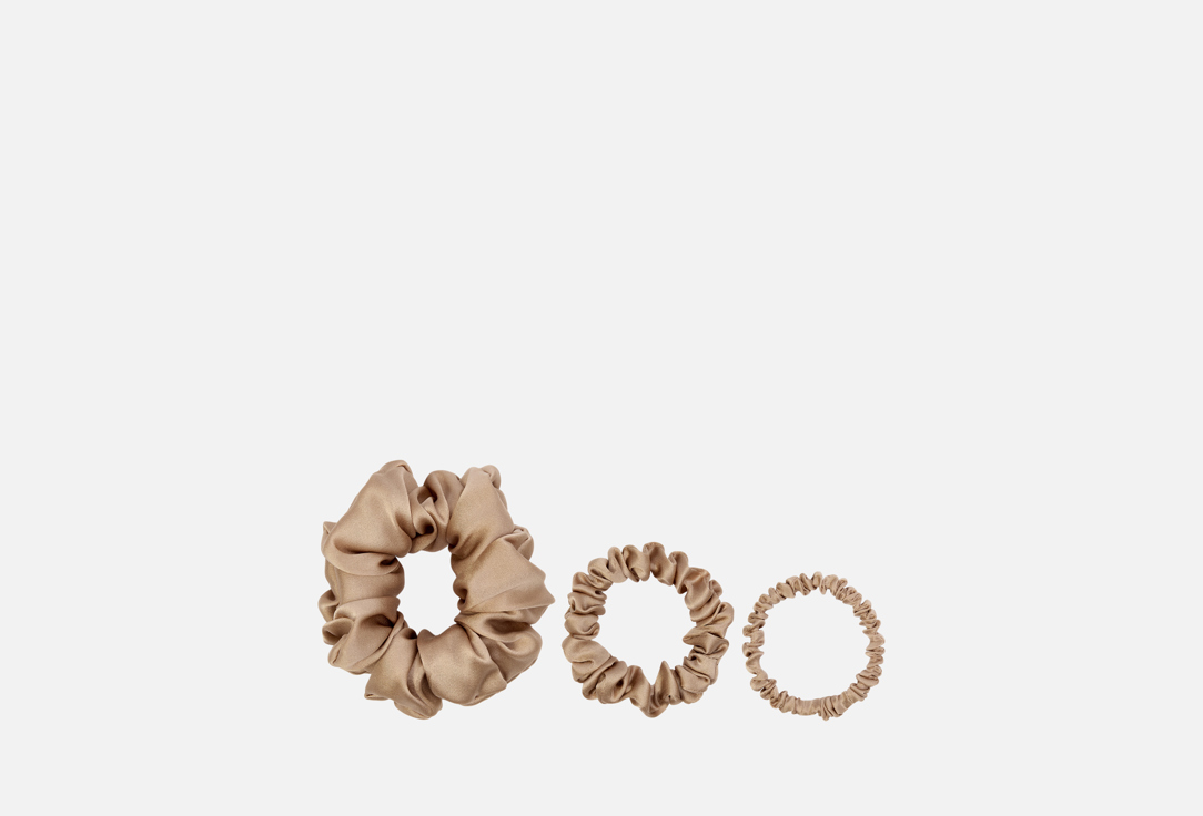 Изображение товара Набор шелковых резинок для волос k∙k ваниль бежевый стильный аксессуар для женщин