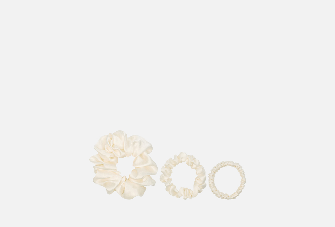 

Набор шелковых резинок для волос K∙K, Молочный 3 шт