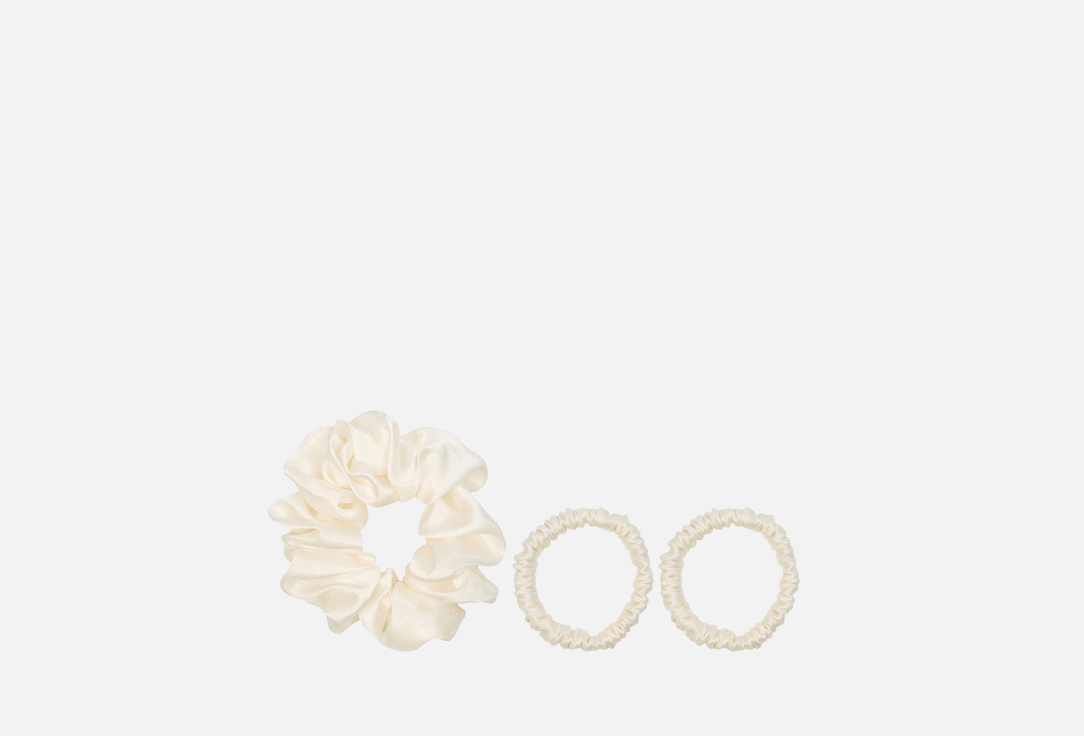 Изображение товара Набор шелковых резинок для волос k∙k молочный