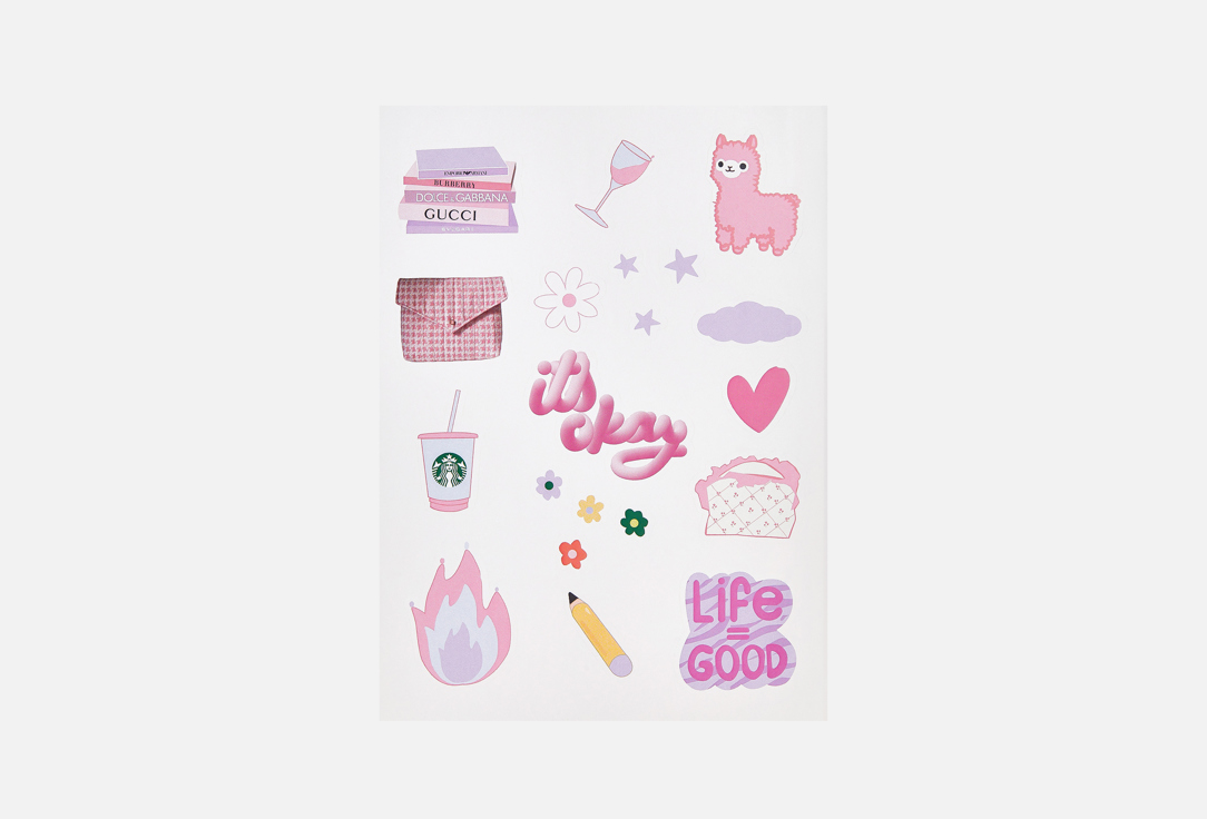 

Виниловые наклейки DILIAM, Нежно-розовый микс 14 шт