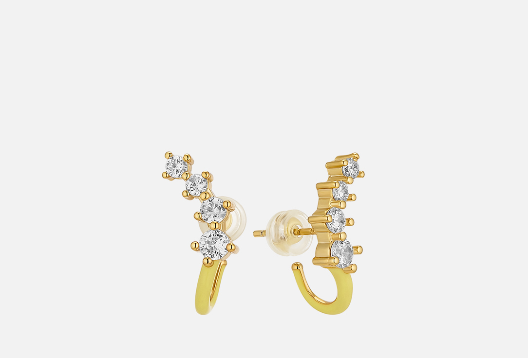 Изображение товара Серьги Marvelous Komsi из ювелирного сплава с фианитами и эмалью для женщин