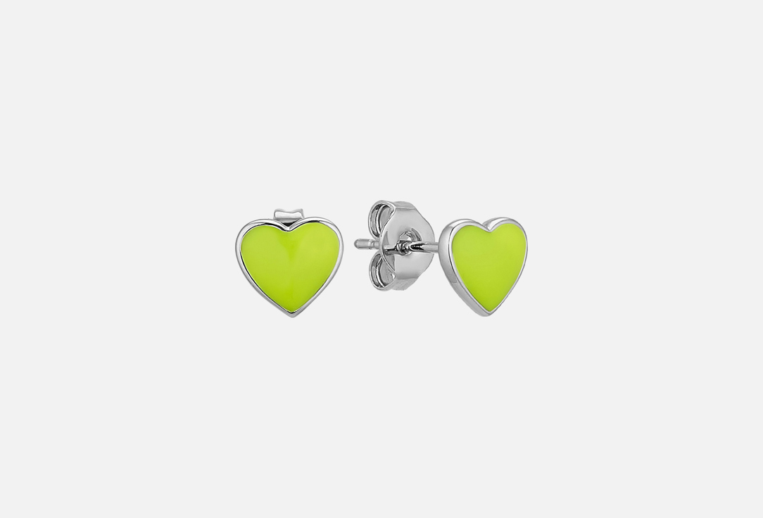 

Серьги KOMSI BRAND, Love mini silver-yellow 2 шт
