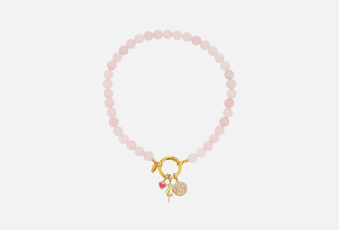 Изображение товара Чокер influence из натурального камня со вставками фианитов и покрытием стерлинговым серебром для ж