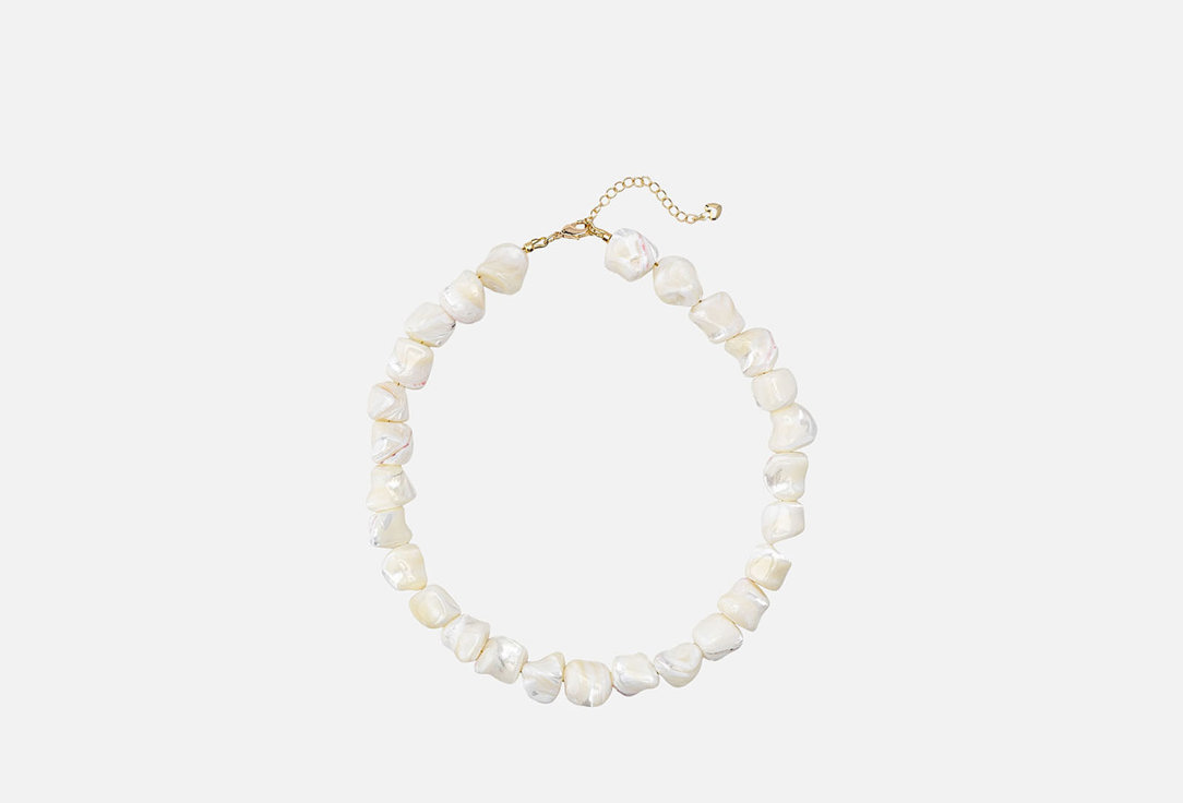 Изображение товара Крупное белоснежное колье Seashell из ракушек и ювелирного сплава