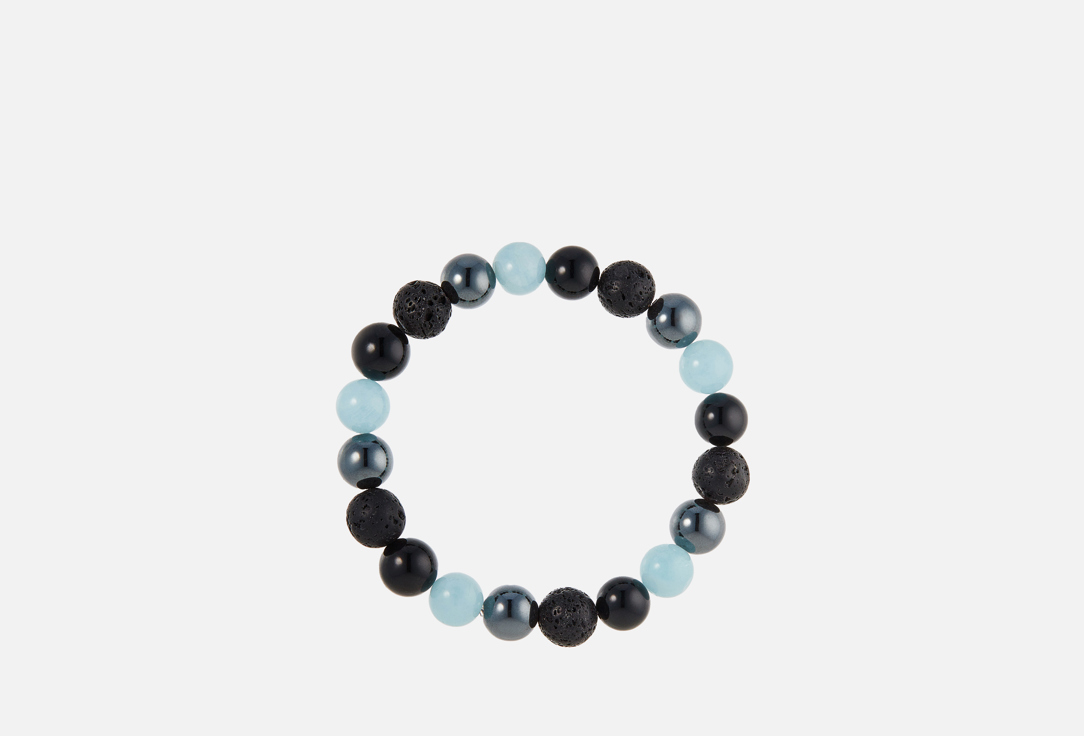 

браслет KARMONIA, Аквамарин, турмалин, гематит и лава 1 шт