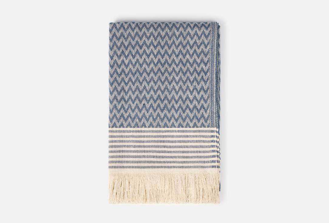 

Плед SAINTSPIRIT, Синий, Ёлочка, синий, 220х220 1 шт