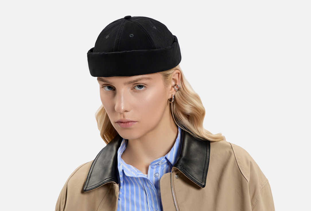 

Кепка-докер ЯКОРЬ МПА, Черный, Портовый 24 Черный твил 1 шт