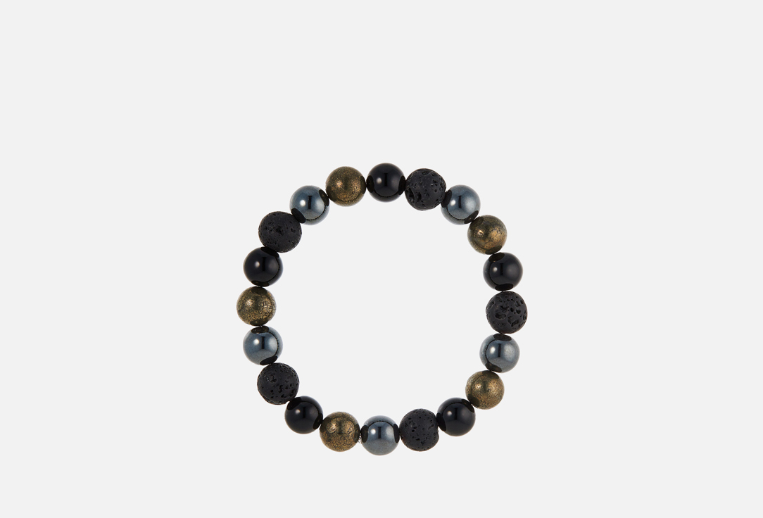 

браслет KARMONIA, Пирит, гематит, лава и агат 1 шт